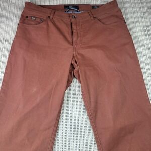 Brax BX Cooper Fancy Jeans Mens 34x32 Brown Regular Straight Denim‎ Pants Casual